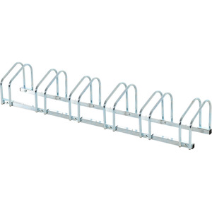 HOMCOM Bike Stand Parking Rack 2022 - Silver / 179L x 33W x 27H cm by HOMCOM