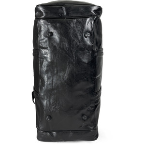 Large PU Leather Travel Duffel Bag and Holdall - Black by SYED JEE