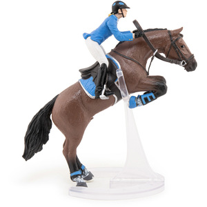 PAPO Horse and Ponies Jumping Horse with Riding Girl Toy Figure - Black by PAPO