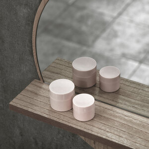 kleankin Round Bathroom Mirror with Shelf Wall Mounted Makeup Mirror by kleankin