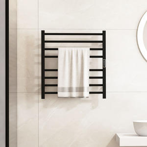 2-in-1 Towel Warmer Rack - Black by Costway