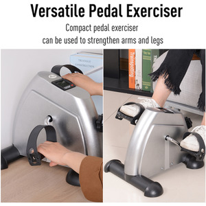 HOMCOM Mini Exercise Bike - Silver by HOMCOM