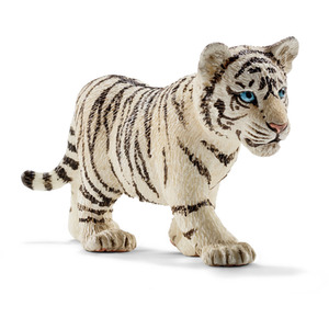 SCHLEICH Wild Life White Tiger Cub Toy Figure - Black by SCHLEICH