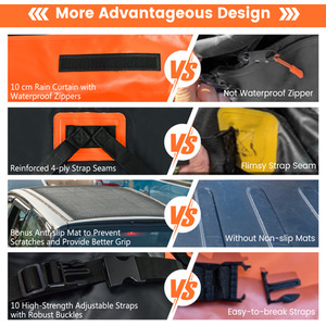 424L Large Car Roof Top Rack - Black by Costway