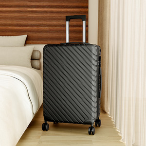 28'' Lightweight Hardshell Suitcase with 4 Wheels - Black by Livingandhome