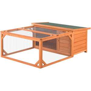 PawHut Pet Hutch Small Animal Guinea Pig House - Orange, Green by PawHut