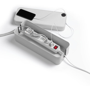 Durable CAVOLINE Cable Management Box - Grey / 414mm by Durable