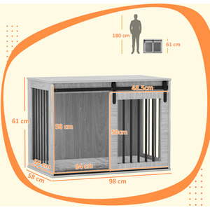 PawHut Dog Crate Furniture with Removable Cushion by PawHut