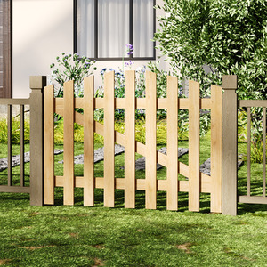 Solid Wood Garden Gate with Z-Shaped Structure by Livingandhome