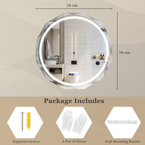 LED Bathroom Wall Mounted Mirror - Silver by GAINOOM