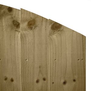 Overlapped Feather Edge Pathway Fully Framed Arch Top Pedestrian Garden Gate - Pressure Treated (Tanalised) / 75cm by Premier Garden Supplies