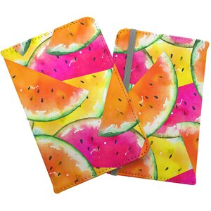 Watermelon Design Passport Cover - Orange by Warren Reed - Designer