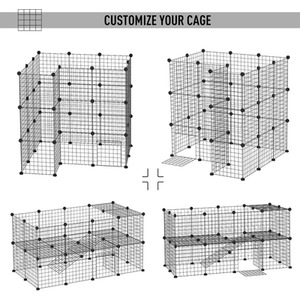 Metal Wire Pet Playpen - Black by PawHut