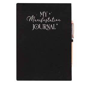 Manifestation Journal With Amethyst Pen - Black by KDMK