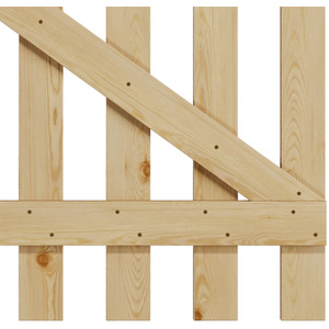 Solid Wood Garden Gate with Z-Shaped Structure by Livingandhome