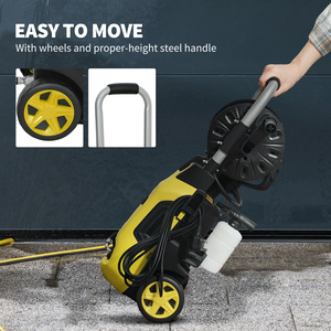 Outsunny 1800W 150 Bar Pressure Washer with Nozzle - Yellow by Outsunny