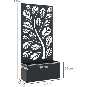 Outsunny Garden Bed with Privacy Screen by Outsunny