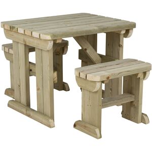 Wooden Picnic Table and Bench Set by Arbor Garden Solutions