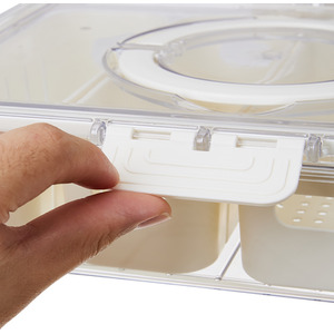 Livingandhome Multi-Compartment Fridge Storage Container by Livingandhome