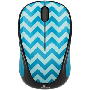 Logitech Wireless Optical Mouse - Multicoloured / Teal Chevron by Logitech