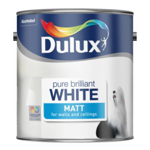 Dulux Matt Emulsion Paint - Pure Brilliant White / 2.5l by Dulux
