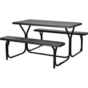 Picnic Table Bench Set - Black by Costway