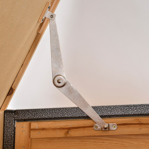 PawHut Wooden Metal Small Animal Hutch Pet House - Orange by PawHut