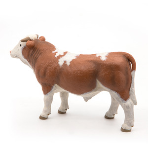 PAPO Farmyard Friends Simmental Bull Toy Figure - Brown by PAPO
