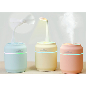 USB Humidifier, Portable Fan and LED Night Light - Black