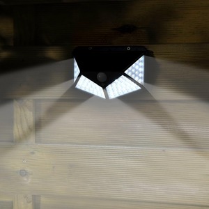 100 LED Motion Sensor Solar Entrance Security Light - Black / 1 by Garden Gear