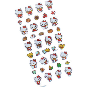 Pumpkin Hello Kitty Puffy Stickers - Multicolour by Bluesky