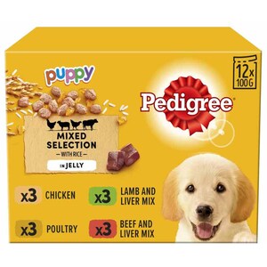 Pack of 12 Pedigree Puppy Jelly Pouches by Pedigree