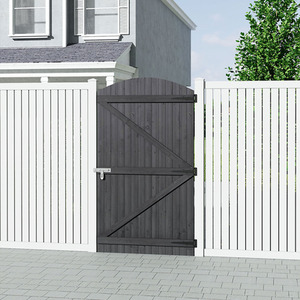 Wooden Arch Garden Gate - Grey / 90cm / 150cm by lifeideas