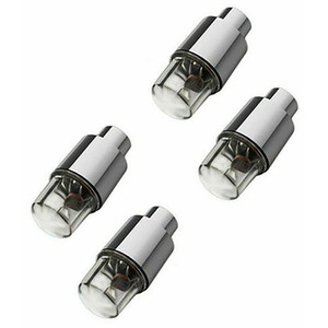 Set of 4 Colourful Bike Wheel Valve Tire Lights - Multi-coloured