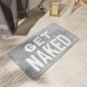Get Naked Non-Slip Textured Shower Bath Mat - Grey by OHS