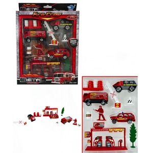 Fire Fighting Engine and Cars Playset - multi by Big Daddy