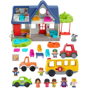 Little People Play House And School Bus Toddler Gift Set - Multicolour by Fisher Price