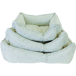 Mint Star Print Pet Sofa Bed Small - Grey by NOAHS ARK