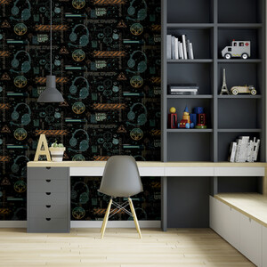 Gamer Multi Wallpaper - Black by Arthouse