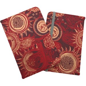 Abstract Red Moon and Sun Passport Cover - Red by Warren Reed - Designer