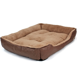 Faux Fur Dog Bed in Brown by Actiaspet