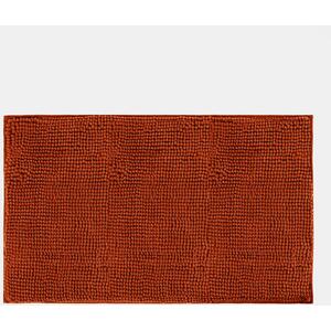 Chenille Noodle Non-Slip Bath Mat - Burnt Orange / 75cm / 45cm by Brentfords