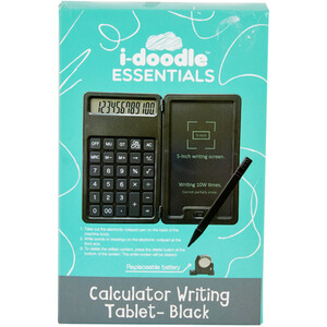 Calculator Writing Tablet - Black by i-doodle