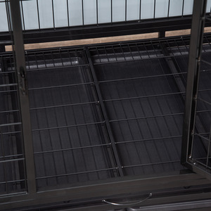 PawHut Metal Heavy Duty Dog Cage - Black / 76cm / 109cm by PawHut