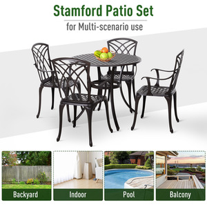 Outsunny 5 Piece Bistro Dining Set by Outsunny