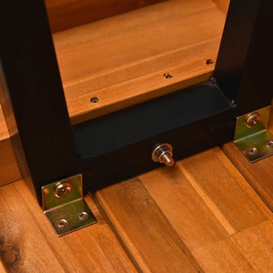 Outsunny Garden 3 Pieces Acacia Wood Picnic Table and 2 Benches Set - Natural wood colour by Outsunny