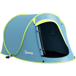 Outsunny 2 Man Pop up Camping Tent, Waterproof with Carry Bag by Outsunny