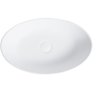 Leon Countertop Matt Stone Basin - White by Fino Stone