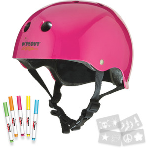 Wipeout Dry Erase Kids Bike Helmet Pink by Wipeout