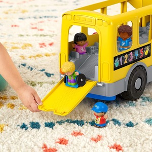 Little People Big Yellow School Bus Musical Pull Toy - Yellow by Fisher Price